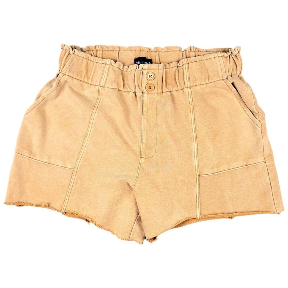 Women's XL Arizona Tan Cut-Off Shorts Stretchy Cotton Blend with Comfy Waistband